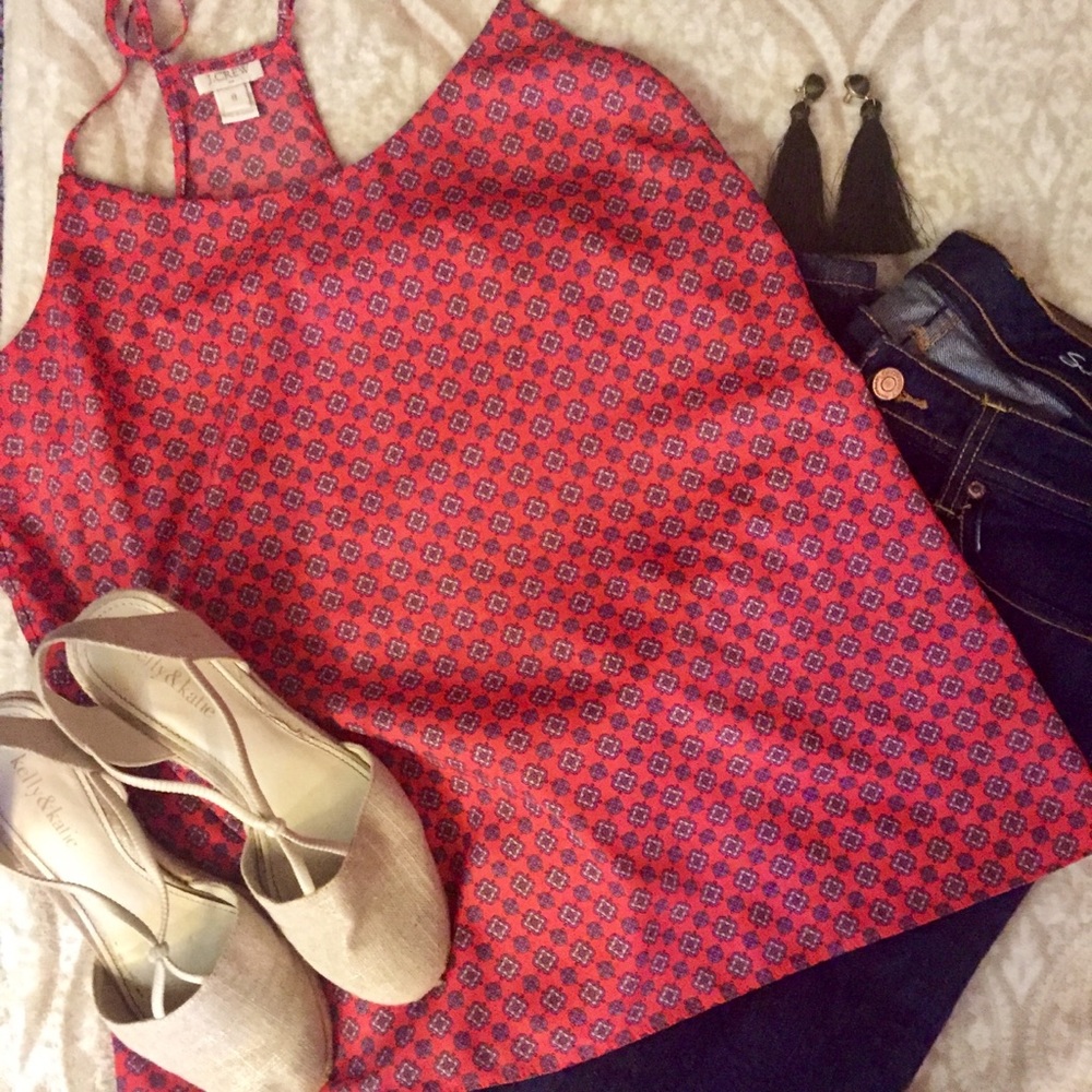 J crew geometric top